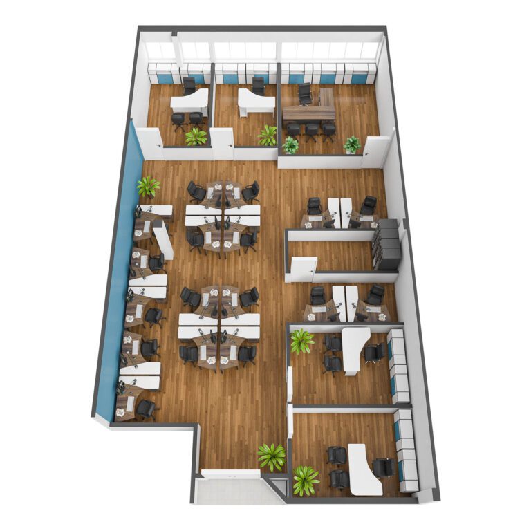 3D floor plan redraw