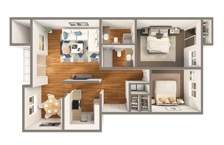 3d floor plan redraws
