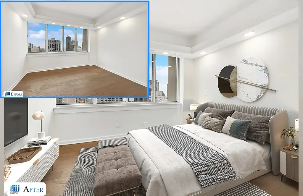 Enhance your property with low-cost, photorealistic 3D virtual home staging. Add modern Scandinavian furniture to empty room photos for a stylish look. Offering the best virtual staging in New York, California, New Jersey, and Texas.